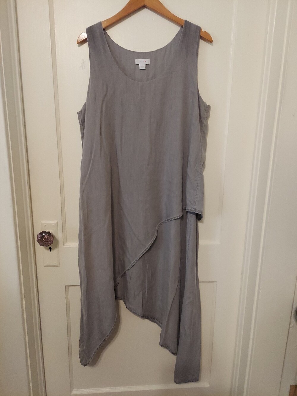 intro Dress Large Lagenlook Sundress Boho Layered asymmetrical Handkerchief Hem